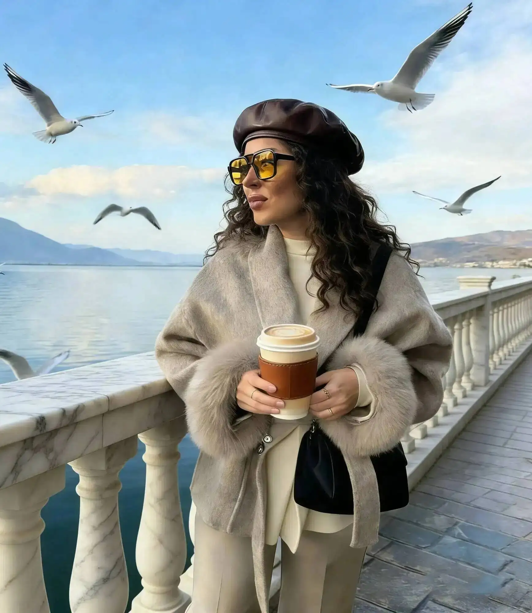 Short Oatmeal coats