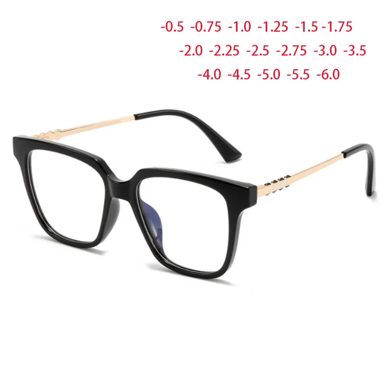 

TR90 Oversize Frame Metal Legs Women Prescription Myopia Spectacles -0.5 -1.0 -1.5 -2.0 To -6.0