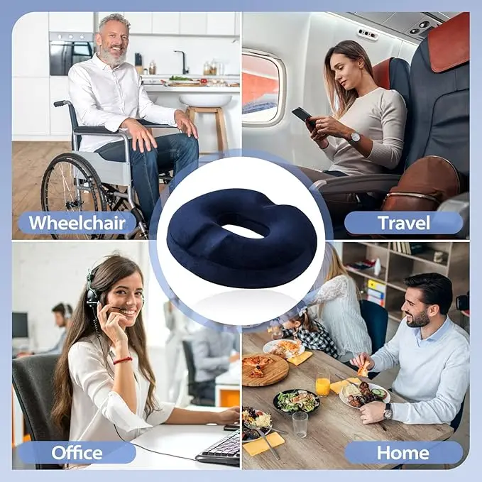Memory Cotton Office Seat Cushion Postoperative Male and Female Tailbone Decompression Cushion for Hemorrhoids 5