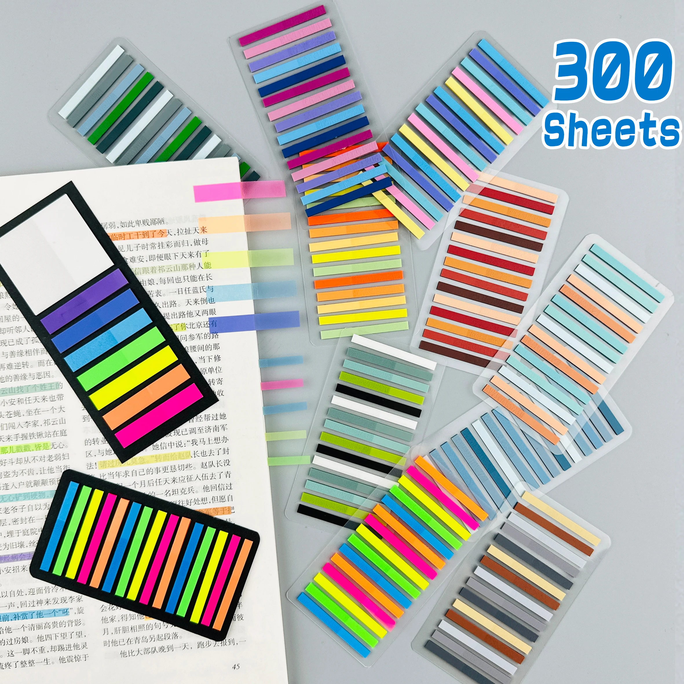 300 Sheets Posted It Transparentes Self-Adhesive Sticky Notes Annotation Reading Books Index Bookmarks Tabs Stationery Kawaii 300 sheets posted it transparentes self adhesive sticky notes annotation reading books index bookmarks tabs stationery kawaii