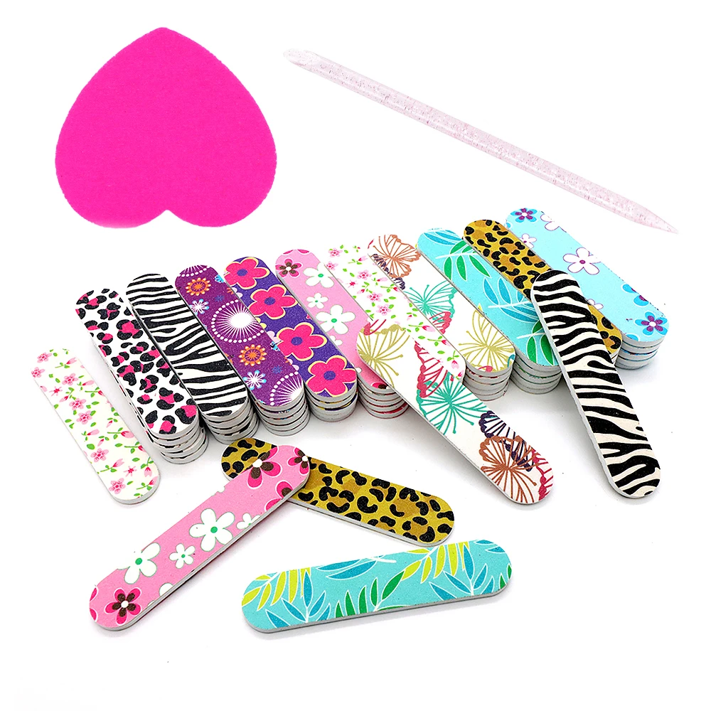 Nail Care Essentials Set: Mini Block Files, Buffers, Cuticle Tools for Polishing & Manicures