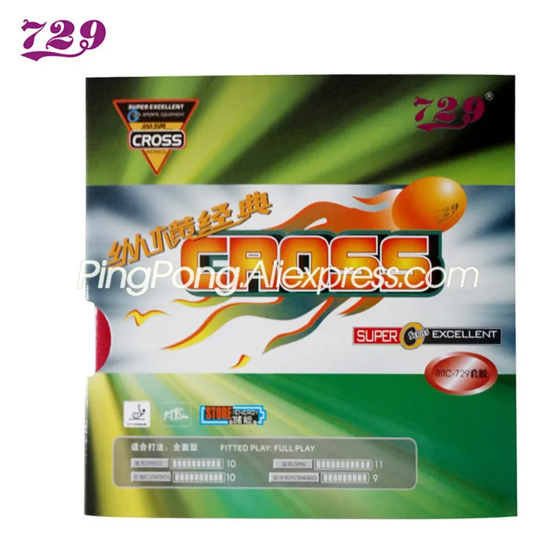 

Friendship 729 RITC CROSS Classic Table Tennis Rubber Pips-In Original 729 Ping Pong Sponge