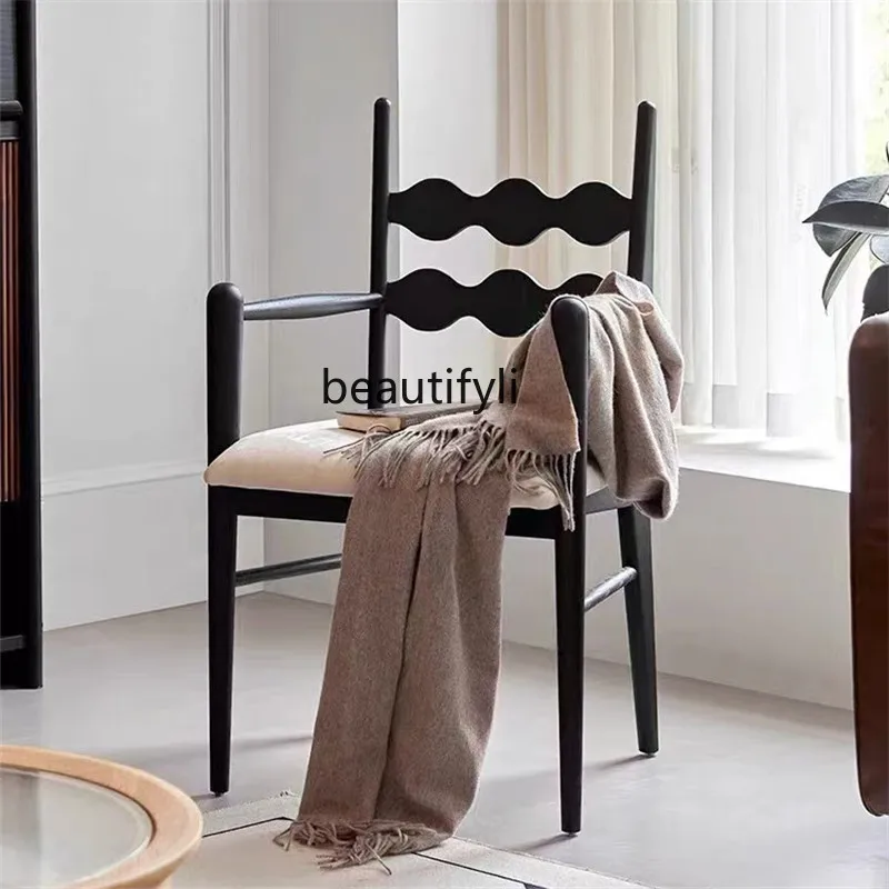 

Роскошный креативный Настольный стул в стиле ретро с подлокотником из массива дерева