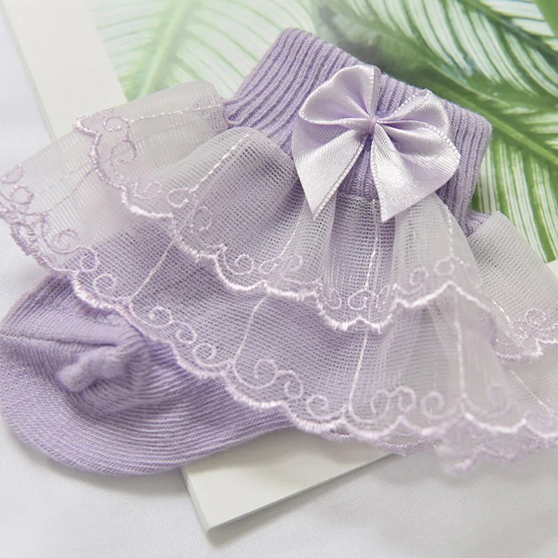 

Lace Girls Socks Autumn Winter Baby Bow Socks For Princess Newborn Socks Girls Baby Socks Kids Socks