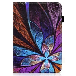 Premium Kids Protective Case for Galaxy Tab A8 2021 - Magnetic Wallet TPU Cover with Fun Print Design, 10.5 Inch (Colorful flower)