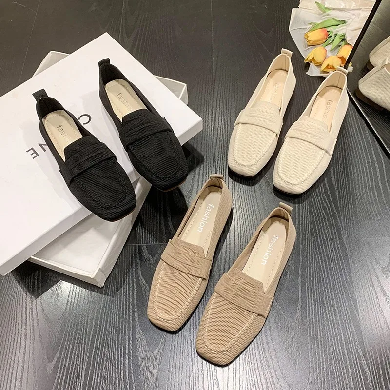 

2023 New Fashion Summer Breathable Women's Shoes Ladies Work Flat Shoes Loafers Women's Shoes Loafers Women Flat Shoes Women