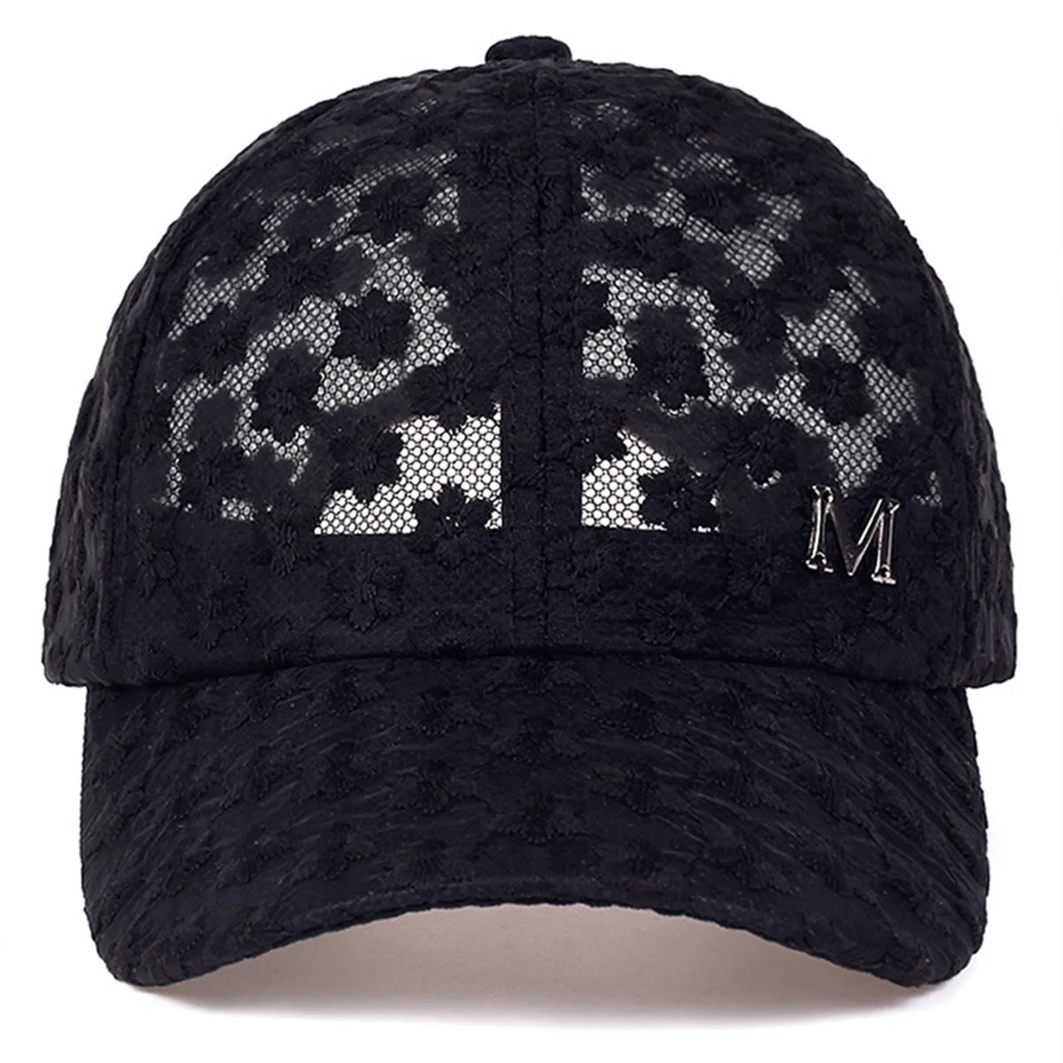 Unisex M Label Spitze Atmungsaktive Baseball Net Caps Hip Hop Cap Frühling Sommer Outdoor Einstellbare Casual Hüte Sonnenschutz Hut – Detail 3