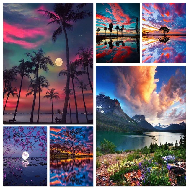 DIY Sunset Paint By Diamonds 1