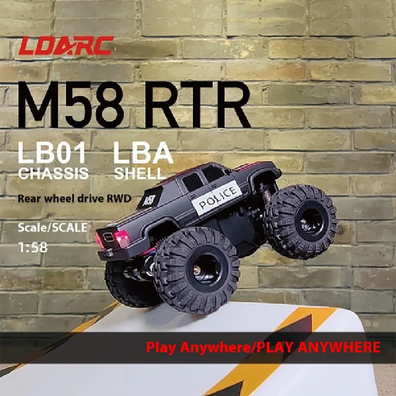 LDARC 1:58 M58 2.4G Mini RC Electric Remote Control Model Car Off-Road Vehicle Desktop Remote Control Vehicle RTR for Kids Toys 3