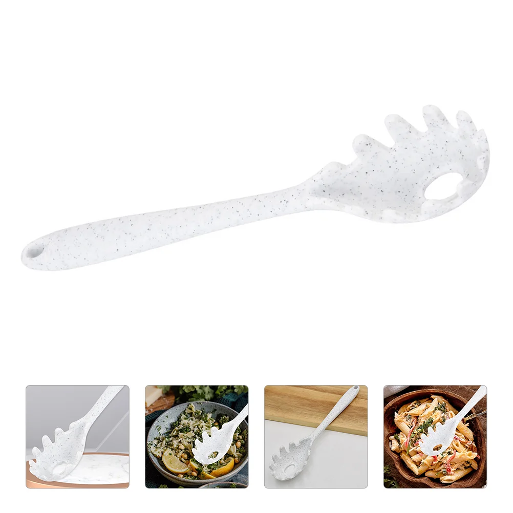 

Multifunction Spaghetti Catch Pasta Noodles Metal Strainer Silica Gel Spoon Server