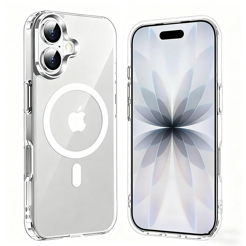 Premium Shockproof Transparent Acrylic Phone Case with MagSafe Compatibility