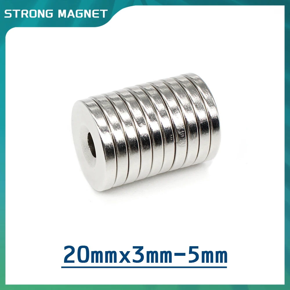 2/5/10/15/20/50PCS 20×3-5 Countersunk Round Search Magnet 20*3 With Hole 5mm Disc Permanent Neodymium Magnet 20×3-5mm  20*3-5