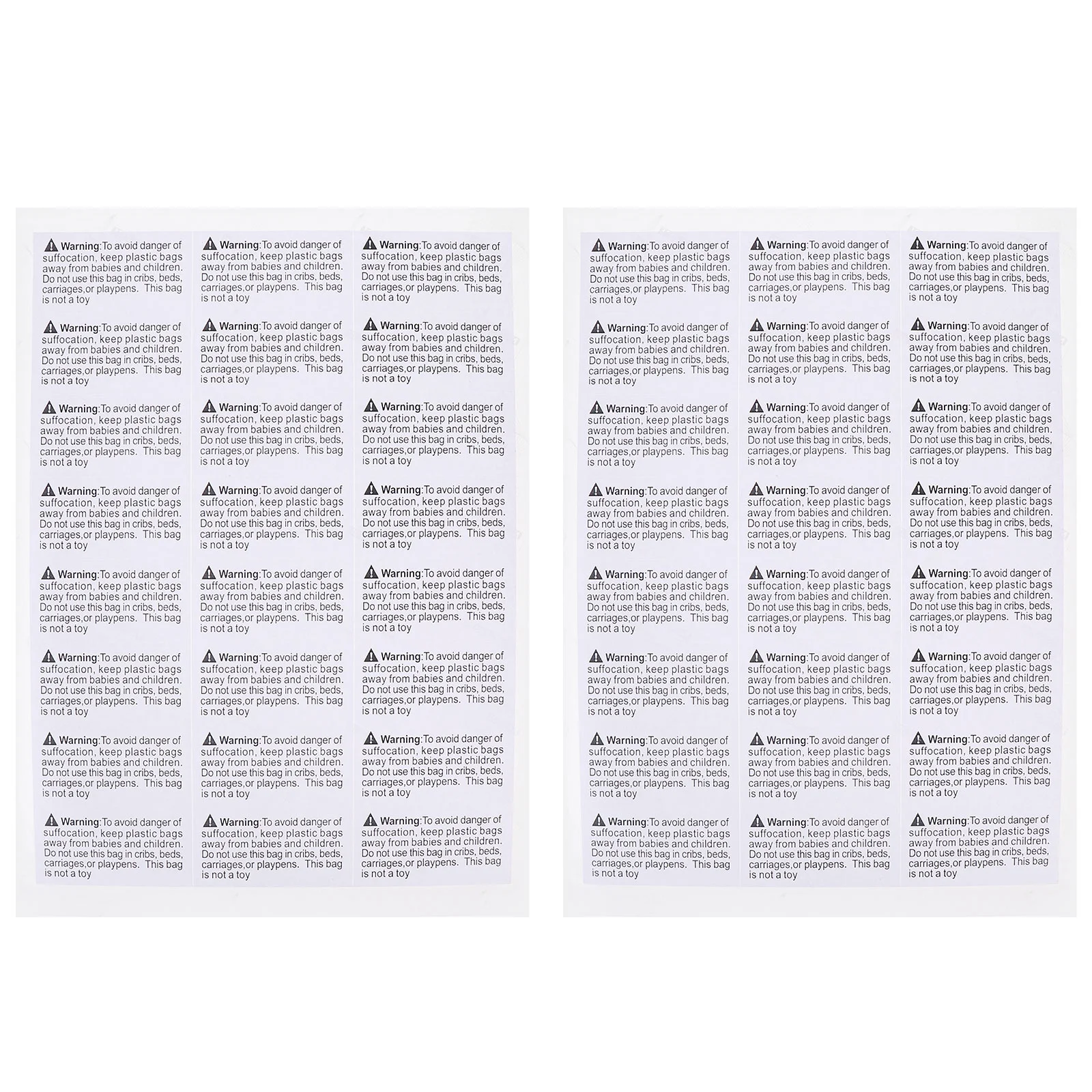 

1000 Pcs Removable Anti-Suffocation Label Child Tag Chocking Hazard Labels Paper Warning Stickers for Shipping