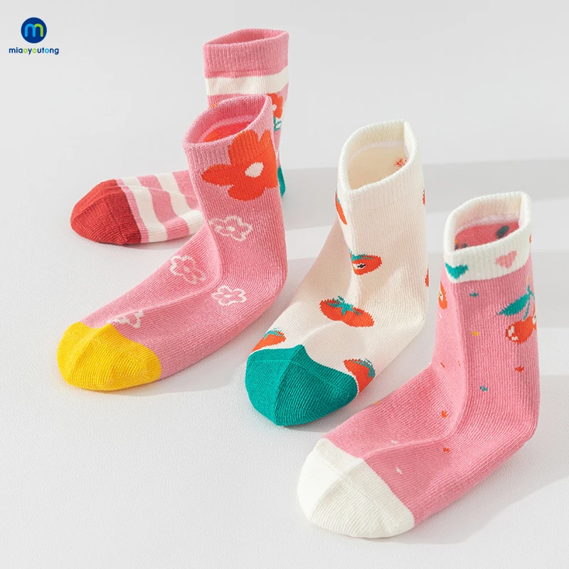 5 Pairs/Lot Baby Boys Winter Socks Cartoon Animail Kids Spring Autumn Cotton Breathable Keep Warm Socks For Children Miaoyoutong 3