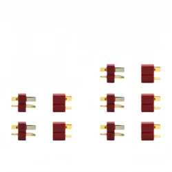 Gold - Plated Brass T - Plug for Efficient Power and Battery Connections (5 Pairs T plug)