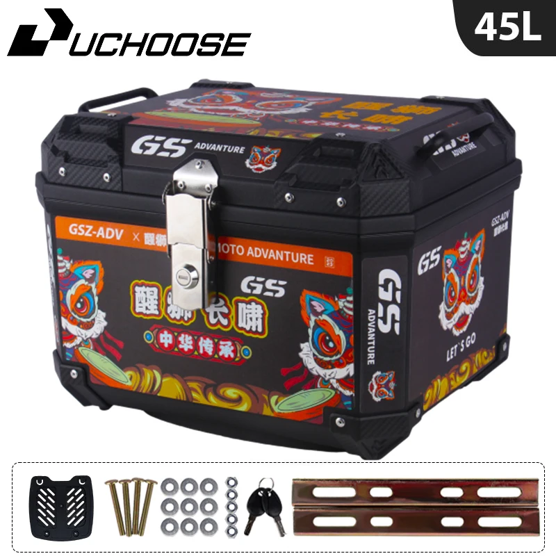 Caja trasera universal para equipaje de motocicleta de 45 l, para R1200GS, R1250GS, F800GS, F850GS, G310gs, F750gs, caja trasera para herramientas, gran capacidad