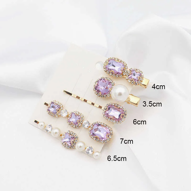 2026 Trendige Strass-Perlen-Haarspangen-Set Vintage Kristall-Haarnadeln für Frauen und Mädchen Süße Haarspangen Haaraccessoires – Detail 1