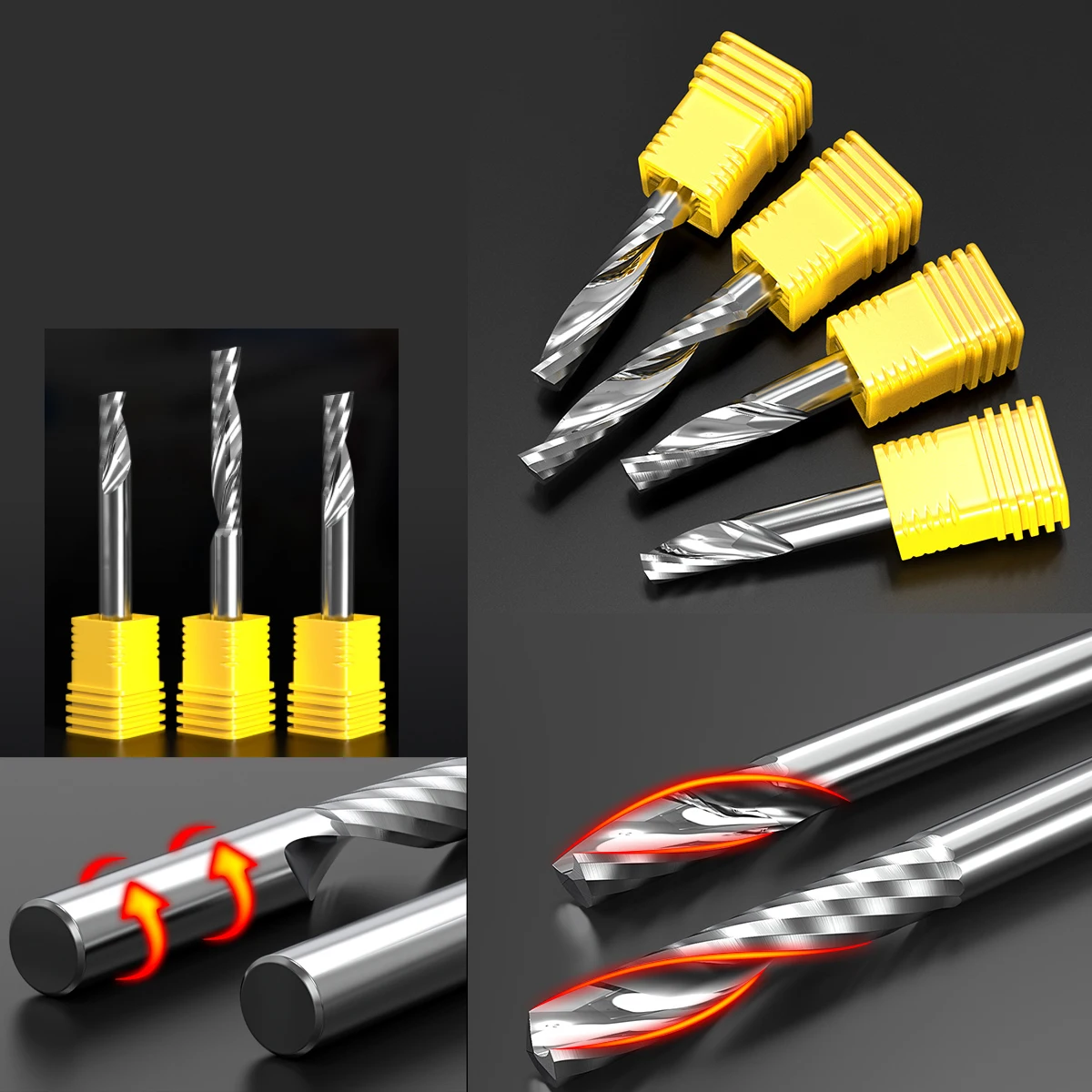

1Pcs End Mill Tungsten Steel 5mm 8mm Milling Cutter Thread Acrylic Wood Plastic Cutting Single Flute CNC Maching Tools Endmils