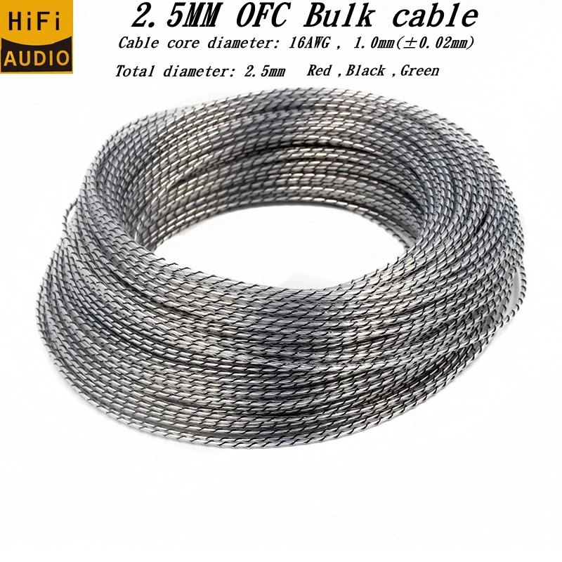 Hi-End 4M Top-bewertetes 7N Kupfer-Silber-beschichtetes Bulk-Kabel DIY-Stromkabel Verbindungskabel für Audio