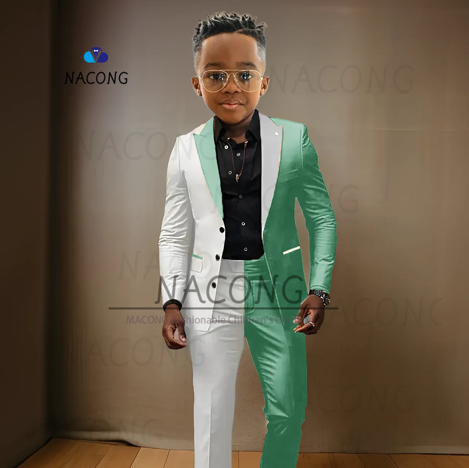 Boys Suit Slim Fit Spliced ​​Tuxedo 2-16 Years Old For Weddings And Celebrations
