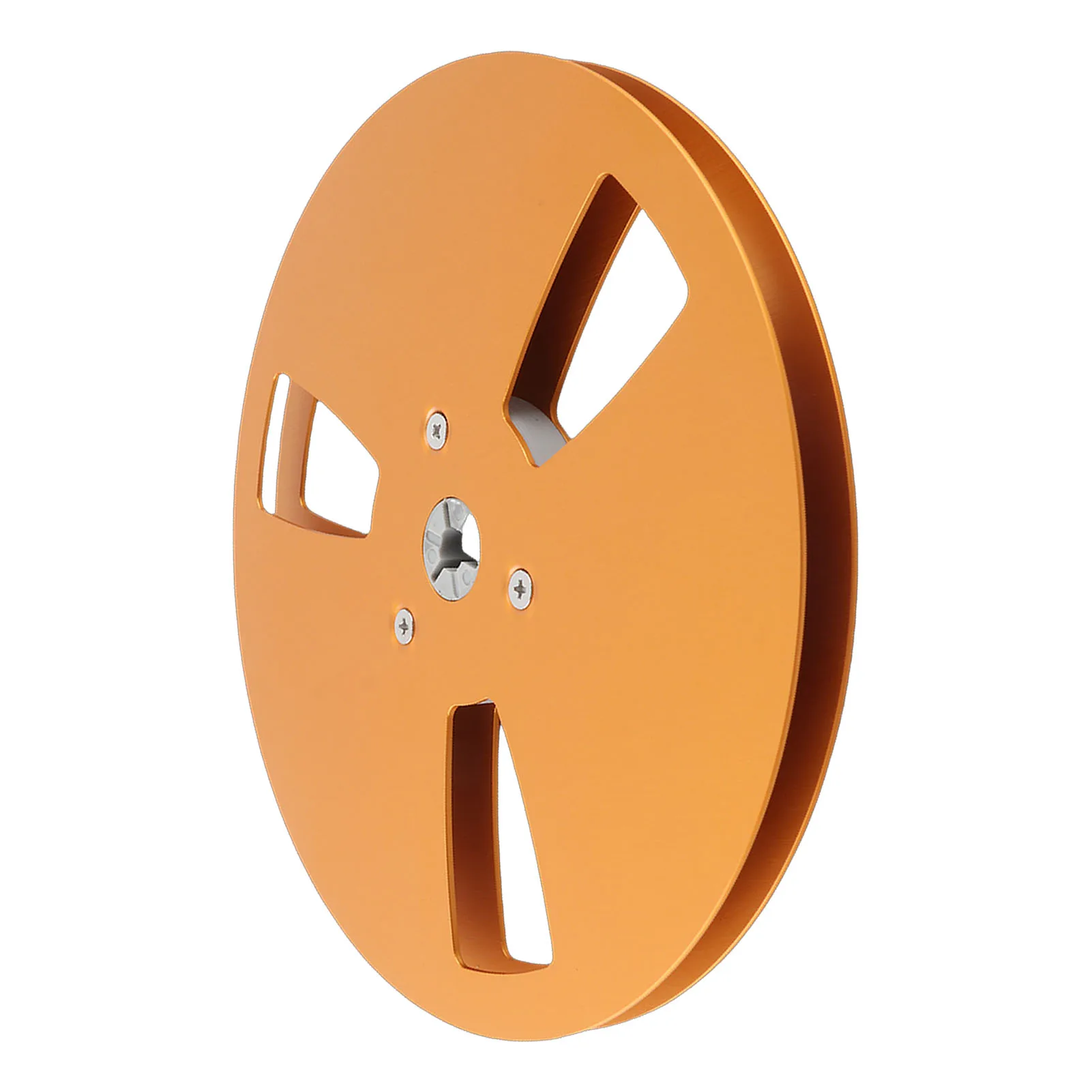 1/4 7 Inch Empty Tape Reel Aluminum Alloy 3 Hole Replacement High Strength Recording Takeup Reel for Reel To Reel Tape Player