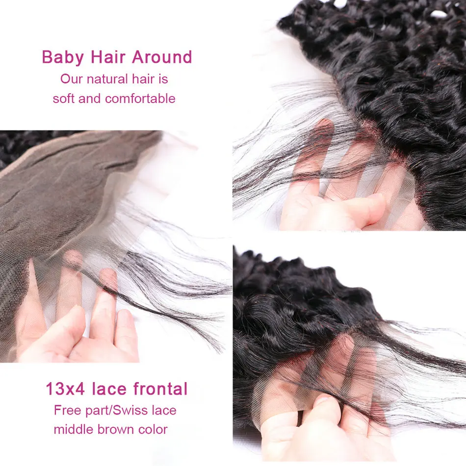 Onda de Água Frontal do Cabelo Orelha a Orelha Cabelo com o Cabelo do Bebê Peruana Laço Humano Rendas Frontal Remy 13x4 6 Computers & Electronics