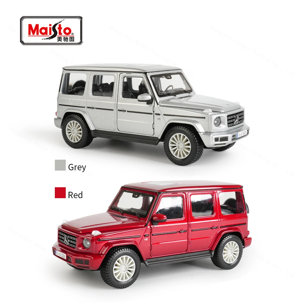 Maisto 1:24 2019 Mercedes-Benz G-Class G500 Silver Grey Static Die Cast Vehicles Collectible Model Car Toys 5