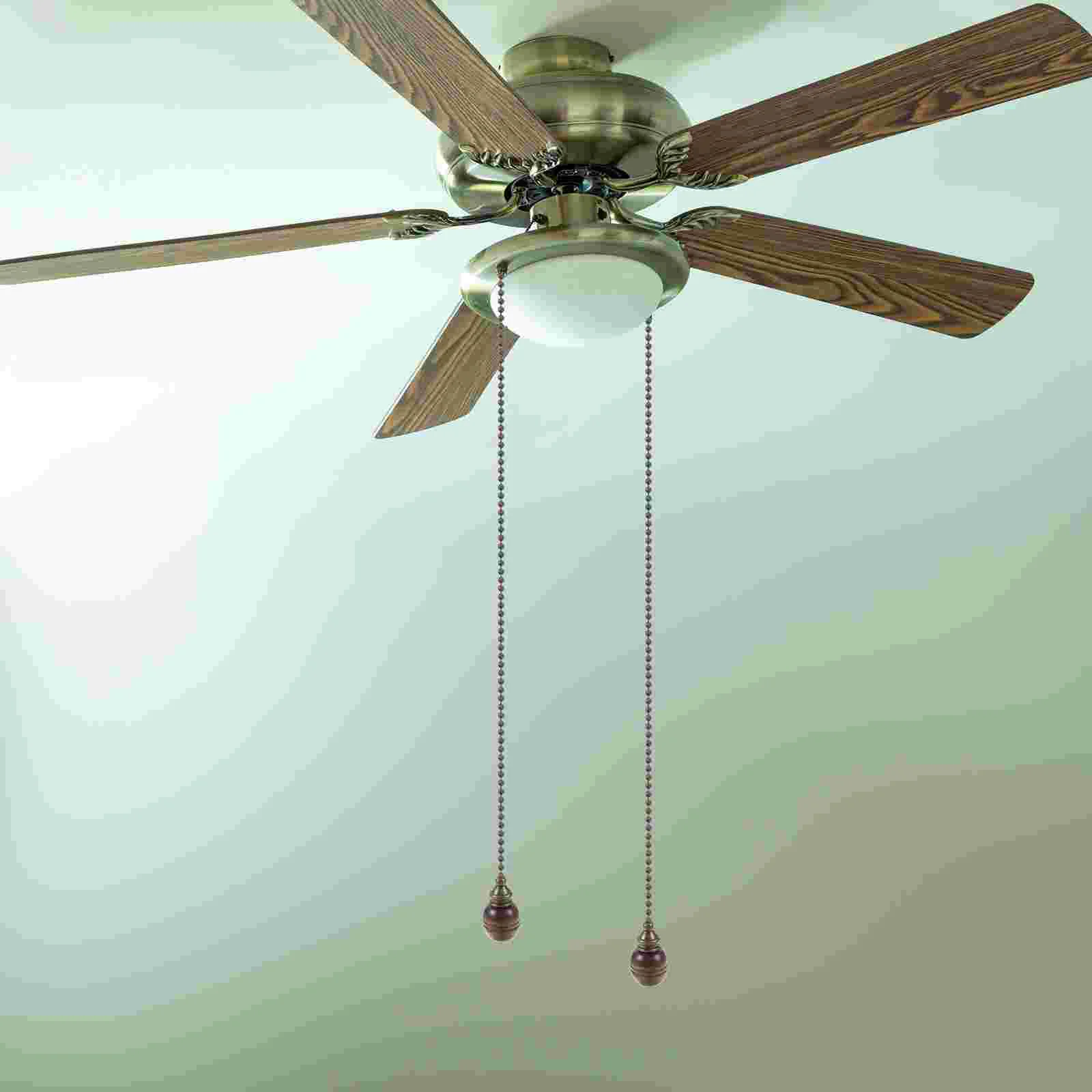 Ceiling Fan Light Chain Unique Lamp Vintage Wooden Pull Iron Baby Pulls
