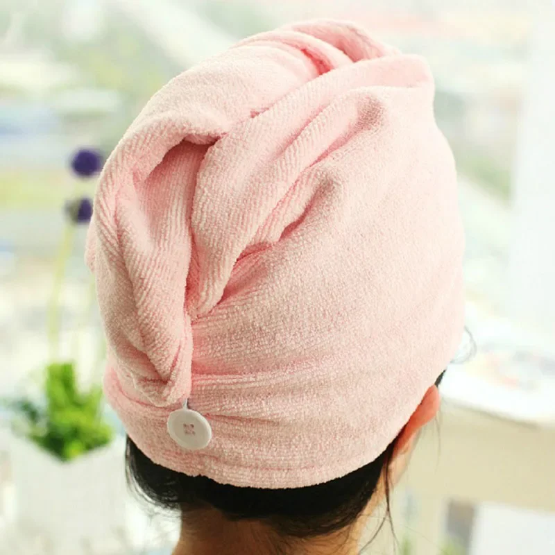 Magic Microfiber Shower Cap Towel For Women Dry Hair Cap Bath Towel Quick Drying Soft For Lady Turban Head Wrap Bathroom Product microfiber towels quick drying towel