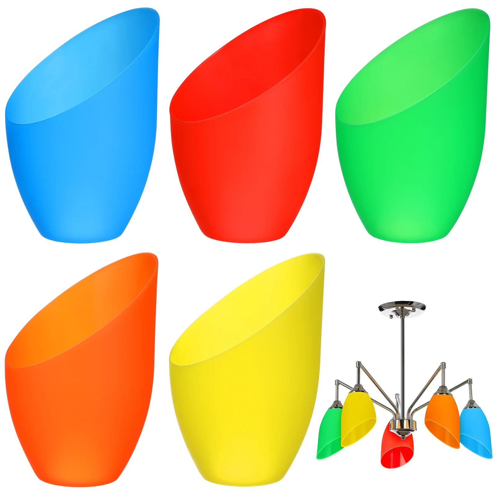 

5 Pcs Horseshoe Lampshade Halloween Decorations Light Desk Hanging Cover Floor Plastic Miss Inclined Head Bedside