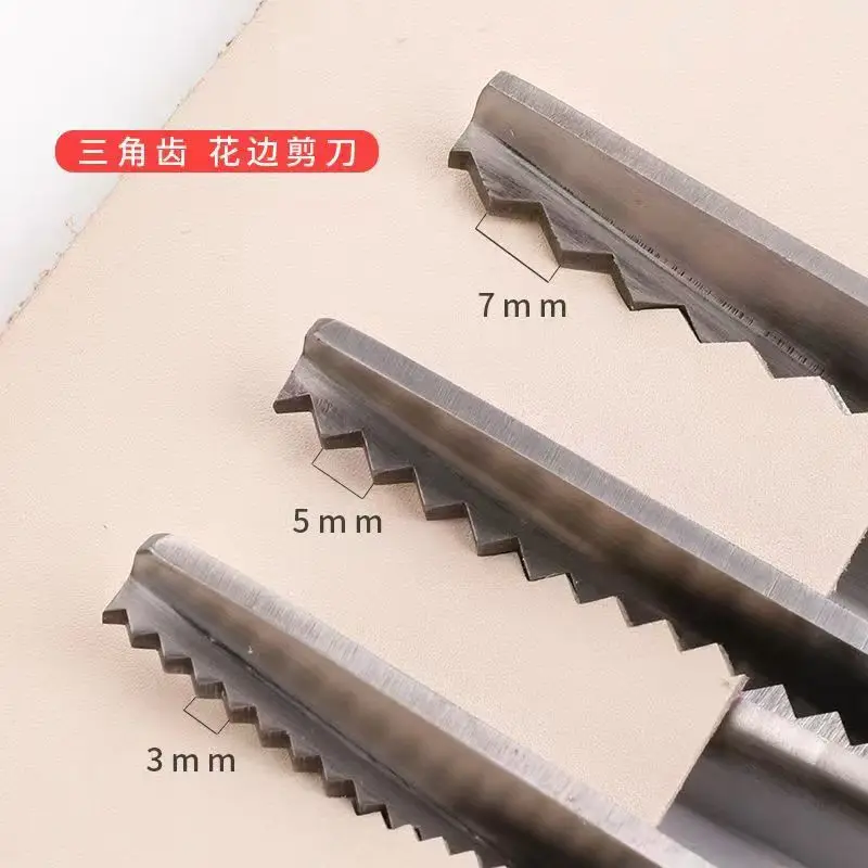Handmade Triangle Serrated Edge Scissors for Hair and Tailoring - Lace and Wave Cutting Scissors