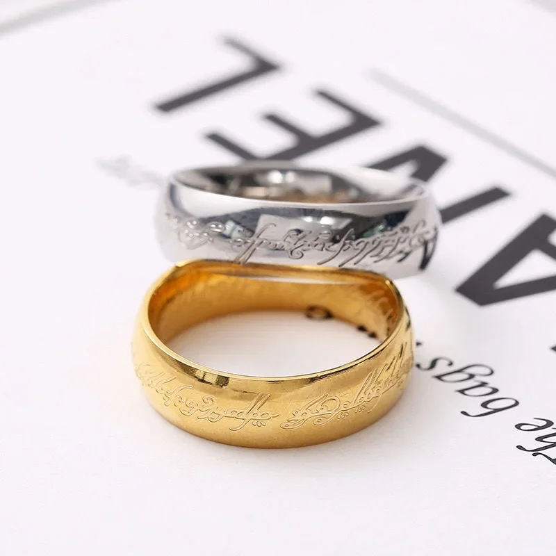 European and American Popular Stainless Steel  Rings Men's and Women's Non Fading Titanium Steel Trendy Jewelry