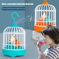 Children's Bird Cage Toys Electric Talking Birds Move Sing Luminous Puzzle Musical Performance Accompany Plastic Toy 1