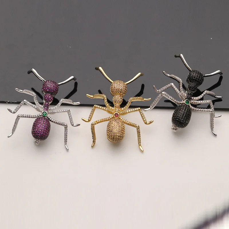 New full diamond large ant brooch inlaid with zircon brooch