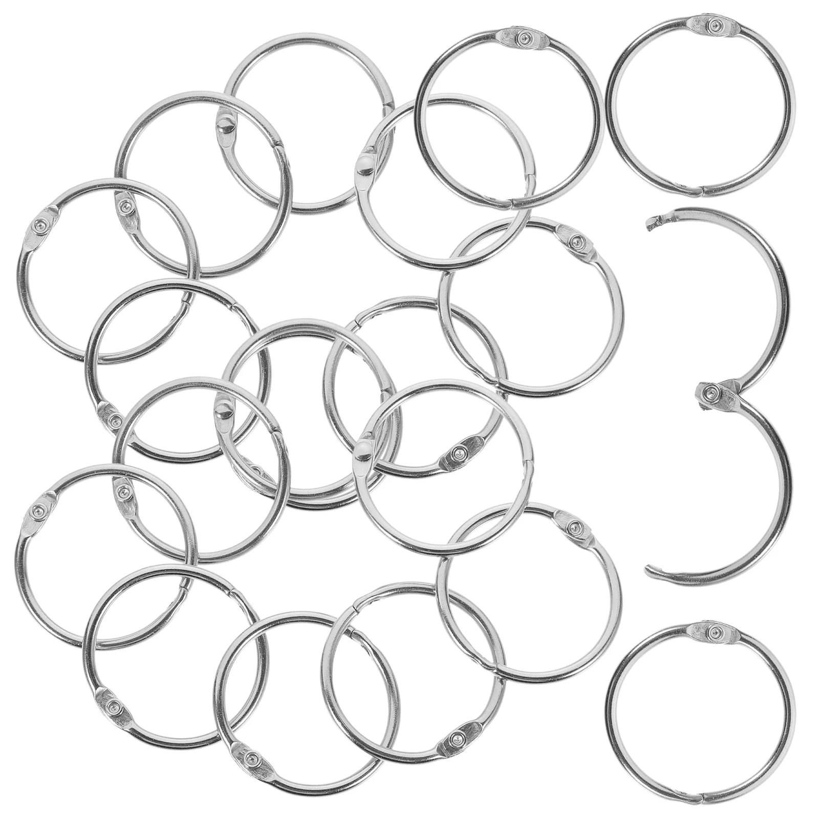 50 Pcs Metal Book Rings Loose Leaf Binder Rings Clasp Flash Card Notebook Binder Ring Office Binding Supplies Metal Book