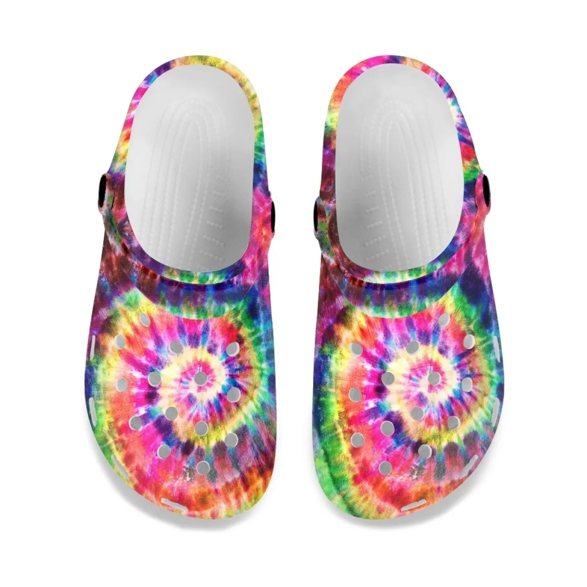 Fashion Tie Dye Rainbow Print Slippers High Quality Durable Beach Clogs Indoor Bedroom Non-slip Bathroom Slippers Zapatos Mujer