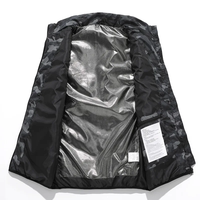 9 Areas Intelligent Warm Heated Vest Men Outdoor Casual USB Control Constant Temperature Heating Camo Jacket Lightweight Coat
