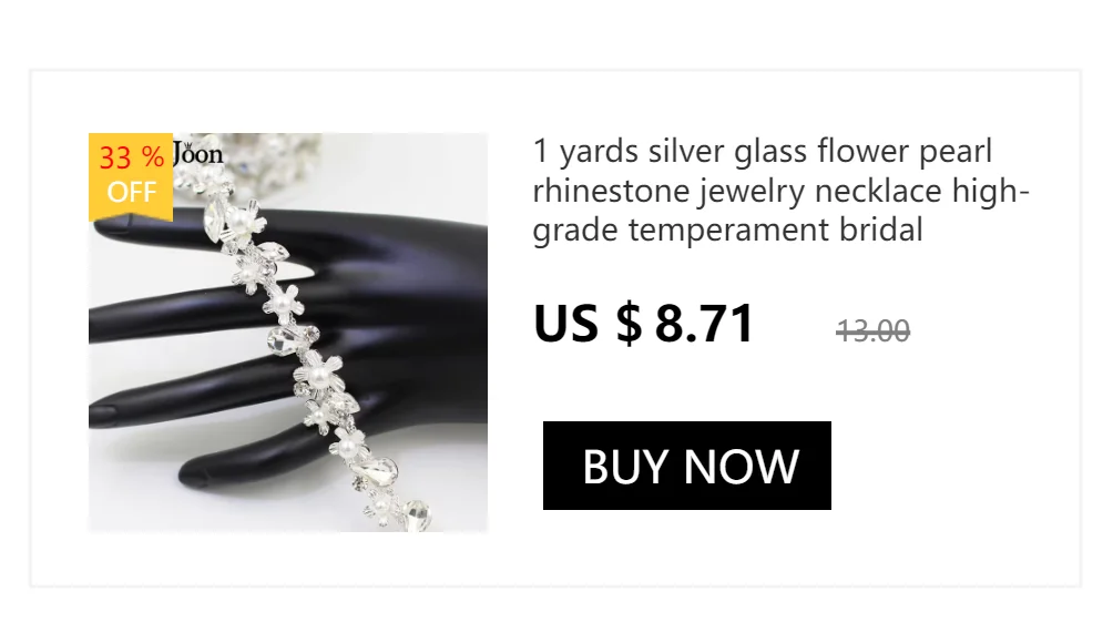 Glanz Blume Diamant Strass Trim Überzug Silber Flatback Glas Kristall Dekorative Kette Kleidung Zubehör ML097 – Detail 1
