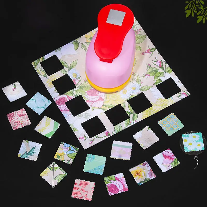 Random Color Punch DIY Embossing Punches Scrapbooking Machine Paper Cutting Hole Punch Rounder Cutter Handmade Crafts Tool