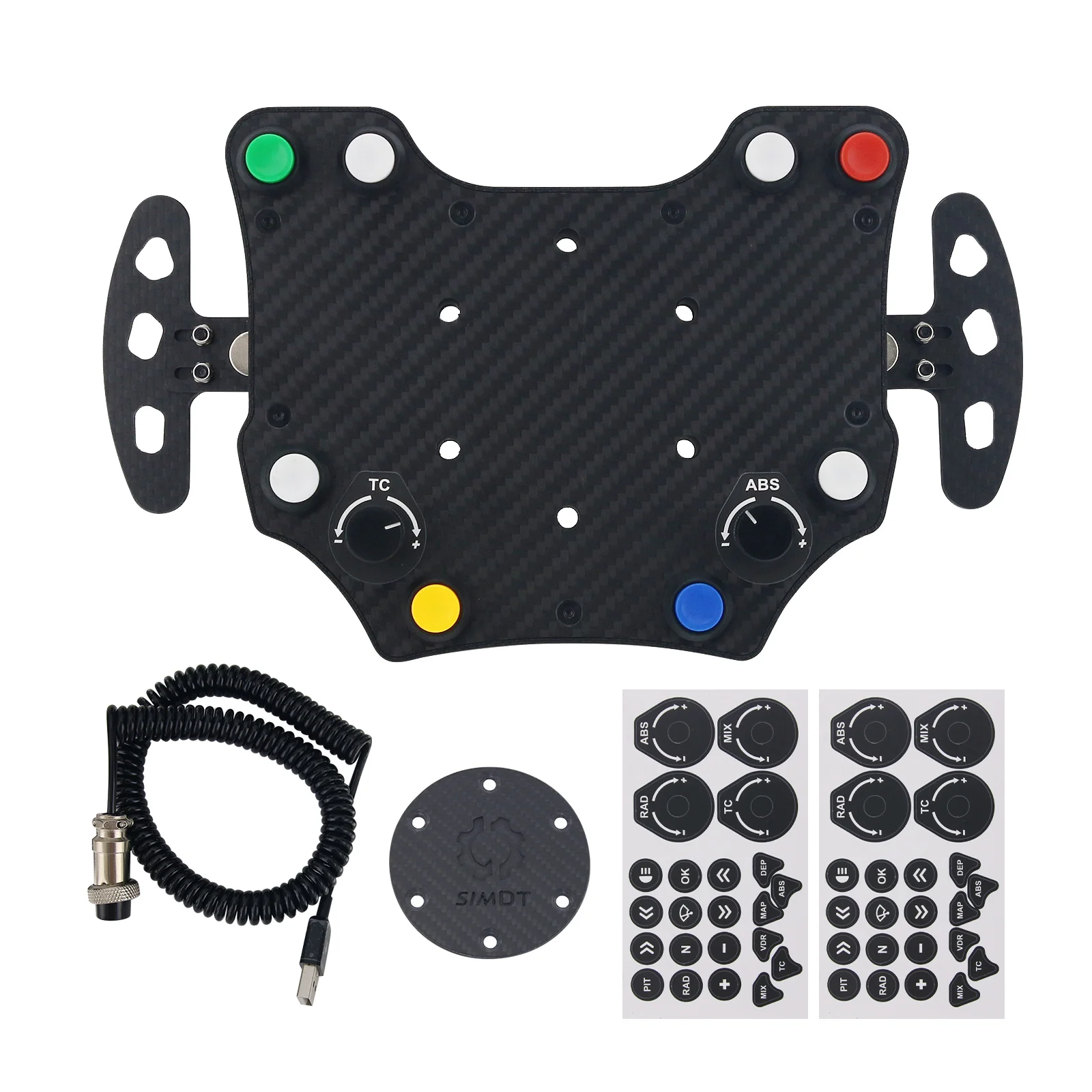 

Simplayer SIMDT Central Control Box Button Bluetooth Wireless Control for WS1 Racing Car Analog Steering Wheel Hub