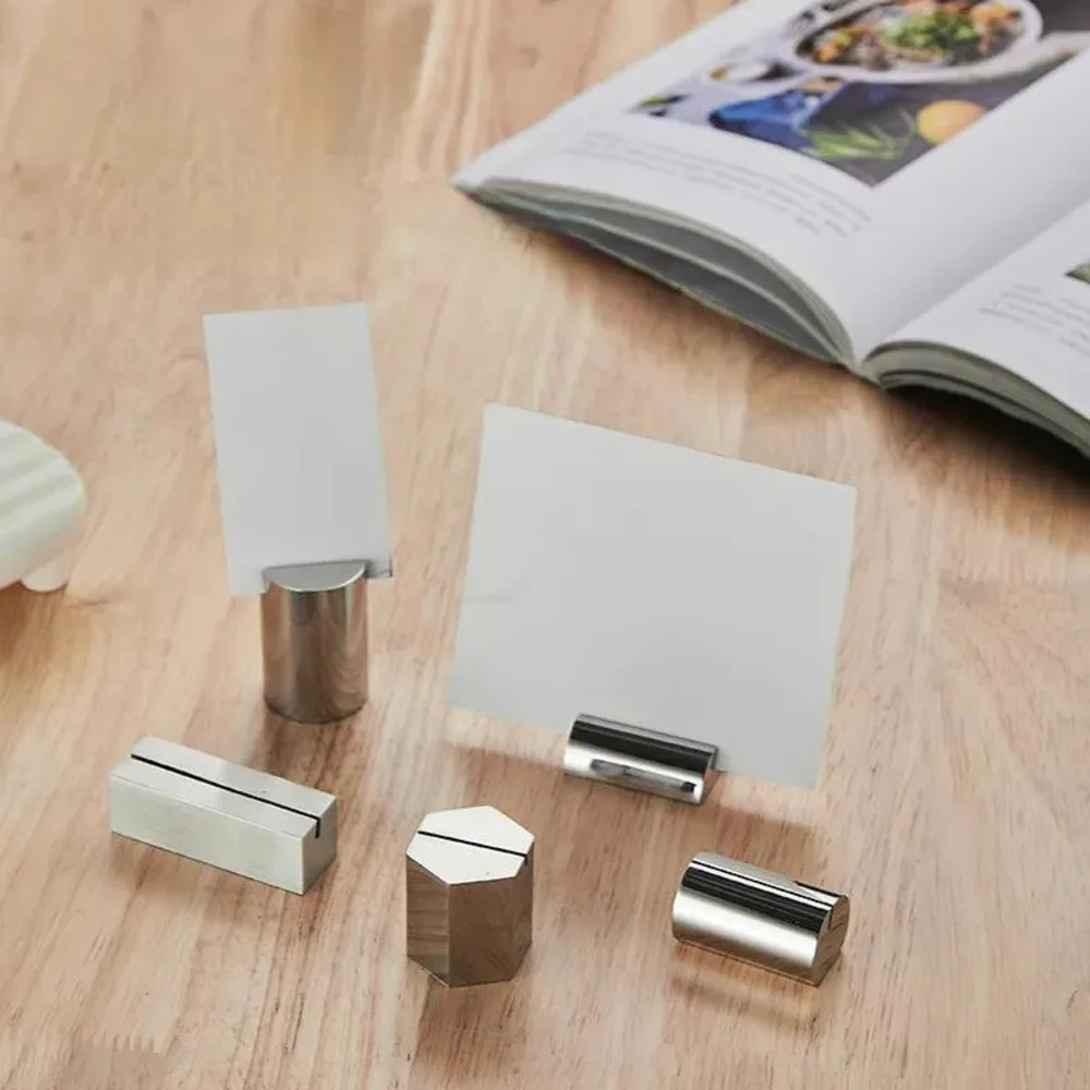 Table Number Name Place Card Holders Mini Metal Price Label Memo Display Stand Wedding Seating Photo Picture Clips