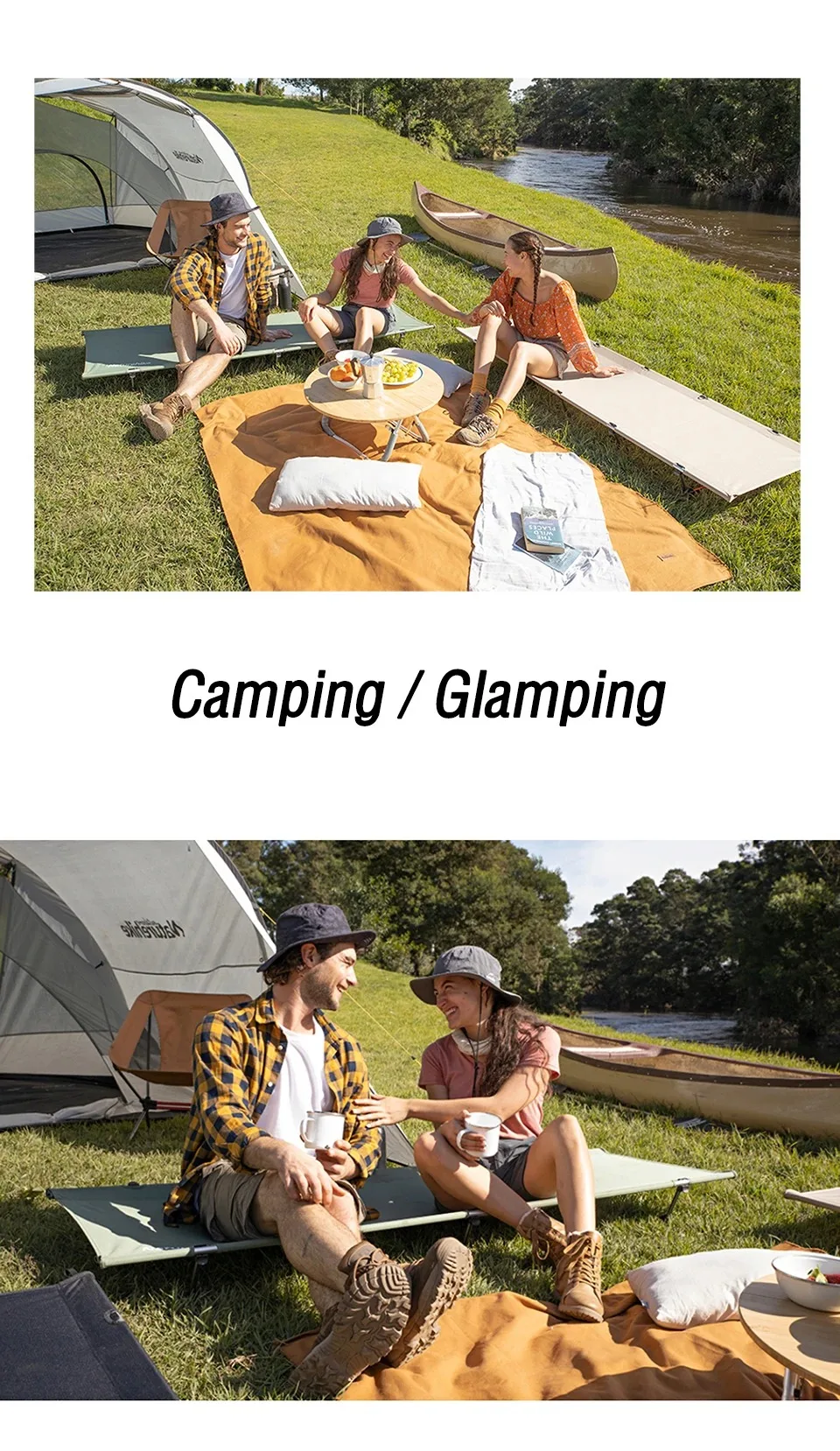 Description Picture 4 of itemNaturehike Xjc05 Camping Bed 1 Person Easy Build Folding Bed Portable 150Kg Load Fold Up Bed Outdoor Light Travel Sleeping Cot