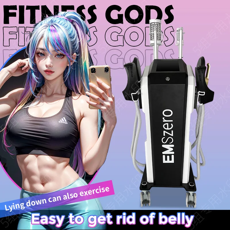 The Latest  DLS 2-IN-1 Rolling Wheel Muscle Gain 4 Handles The 6500W RF Body Sculptor Muscle Stimulator Slim массажер антицеллюлитный gess body sculptor gess 622