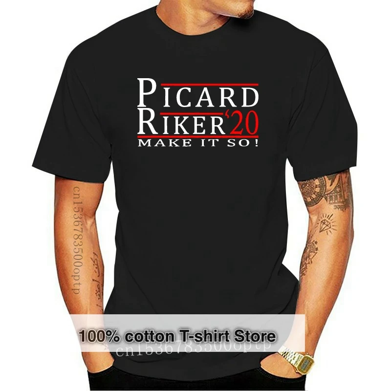 

Picard Riker 2020 сделайте это так, футболка, крутой подарок, индивидуальная футболка