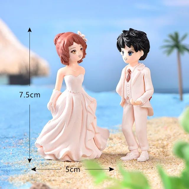 Lovers Figures for Wedding Dress Couple Suit: The Perfect Miniature Decoration Dolls for Valentines Day Gift