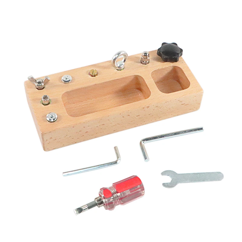 Montessori Materials Screw Board Life Skills Learning Activity Toys For Children 3 Year Olds Educational Wood Toys For Children