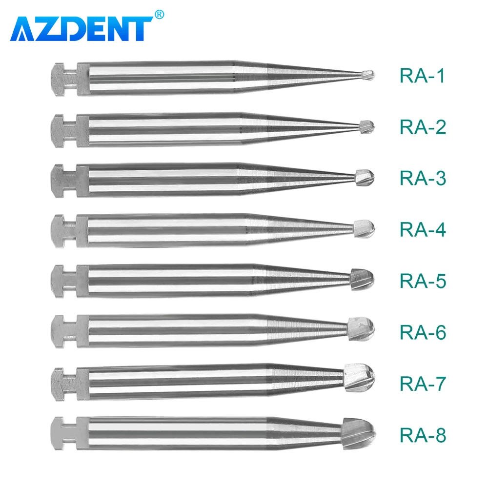 10 Frese Dentali In Tungsteno Carburo – Acciaio Per Trapano Odontoiatrico – Lucidatura