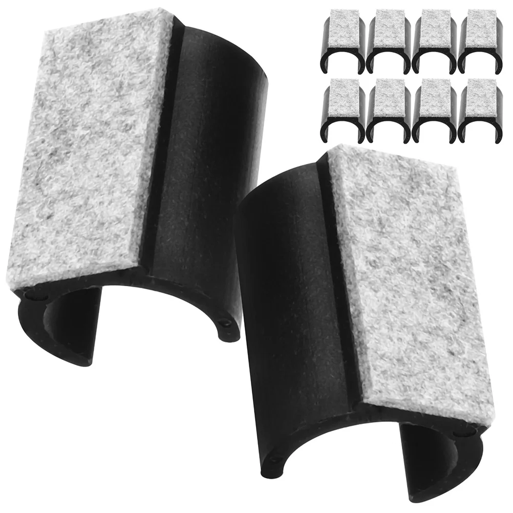 

10 Pcs Protector Chair Legs Non-slip Couch Stoppers Plastic Felt Furniture Pads for Hardwood Floors