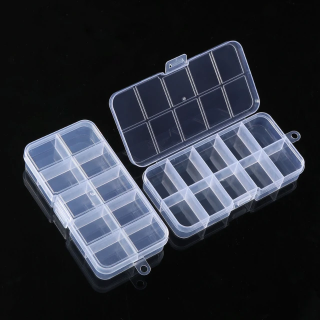 Nail Storage Box Nail Accessory Clear Plastic Organizer Box Shaped Nail Art  Charm Rhinestone Display Empty Box DIY Nail Supplies - AliExpress