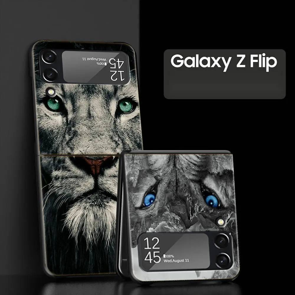 Lion Tiger King Animal Design Hard Cover Phone Case - Black
